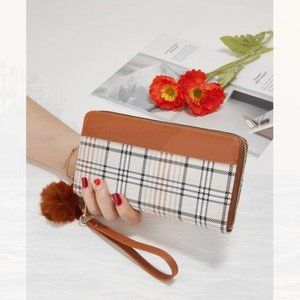 New Pattern Pom Pom Decor Long Wallet 222